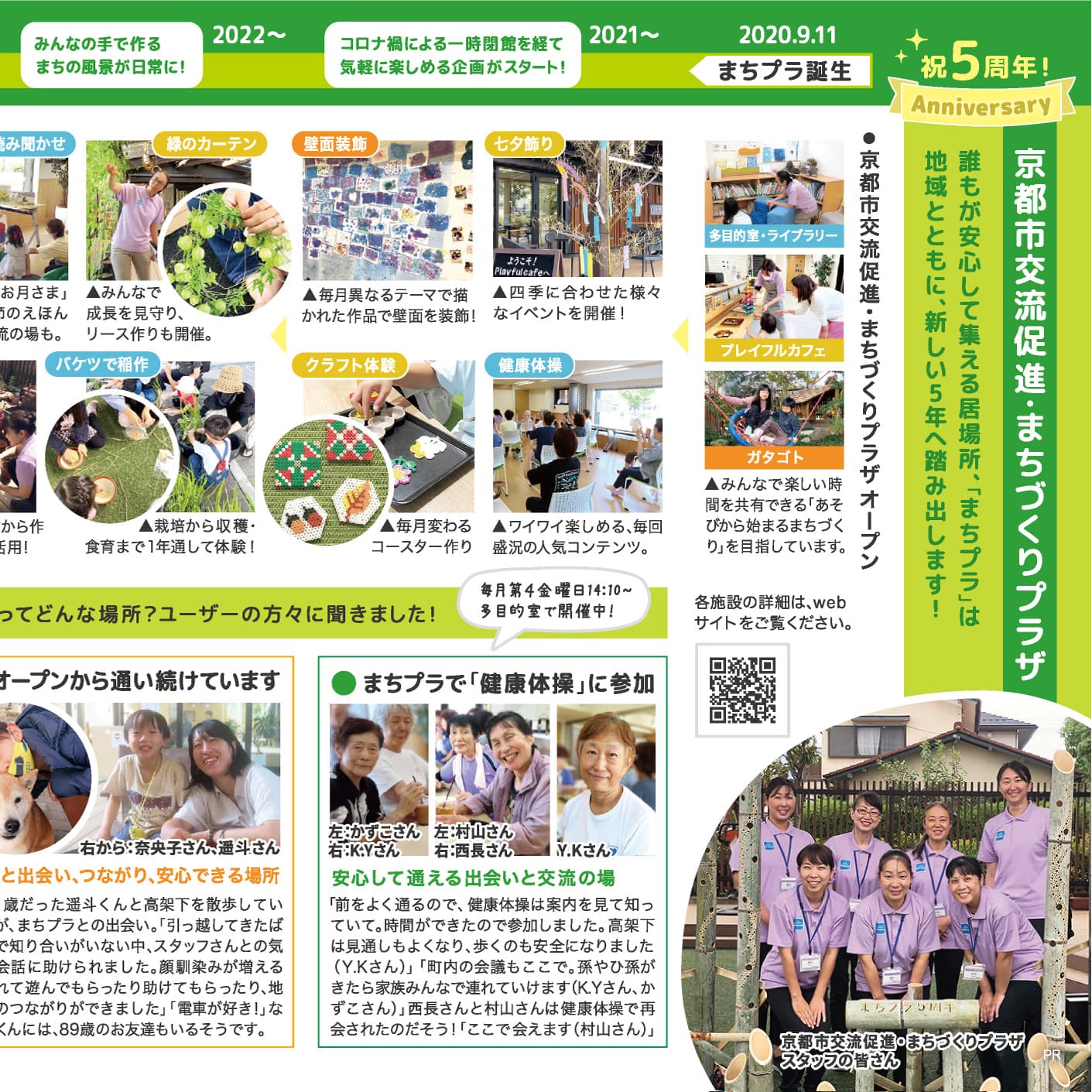 P.8 祝5周年!京都市交流促進・まちづくりプラザのイメージ