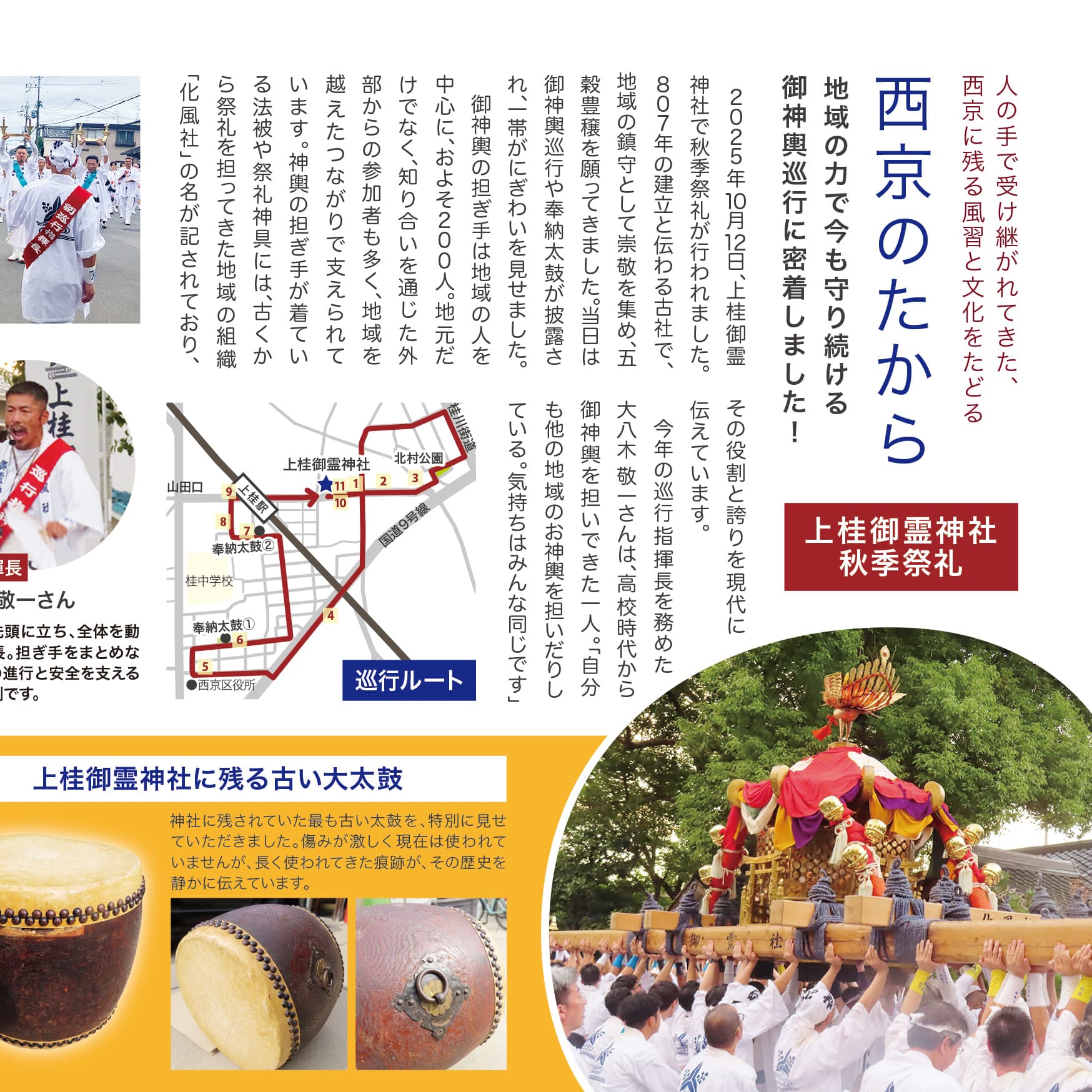 P.6-7 西京のたから 上桂御霊神社 秋季祭礼のイメージ